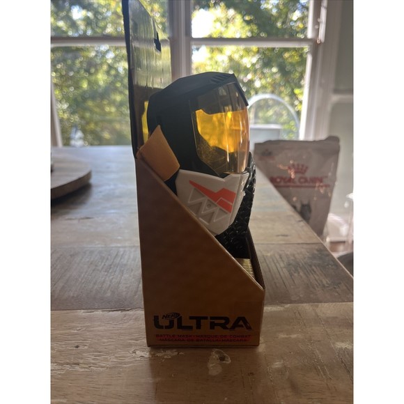 NERF Ultra Battle Mask Adjustable Head Strap Breathable Design Padded Amber Lens - Picture 3 of 4